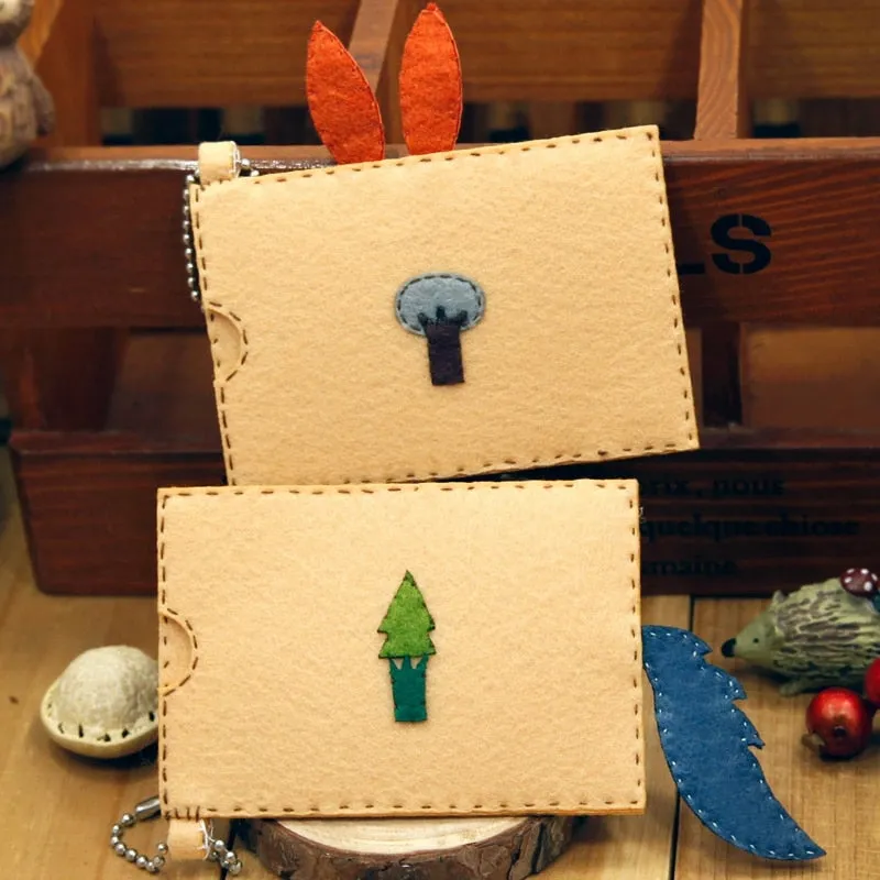 DIY Kit Felt Fox Couple Card Holder
