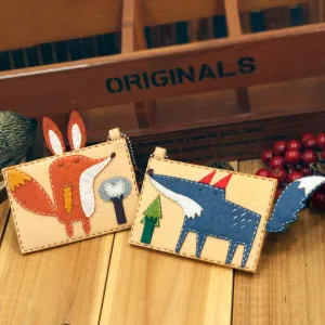 DIY Kit Felt Fox Couple Card Holder