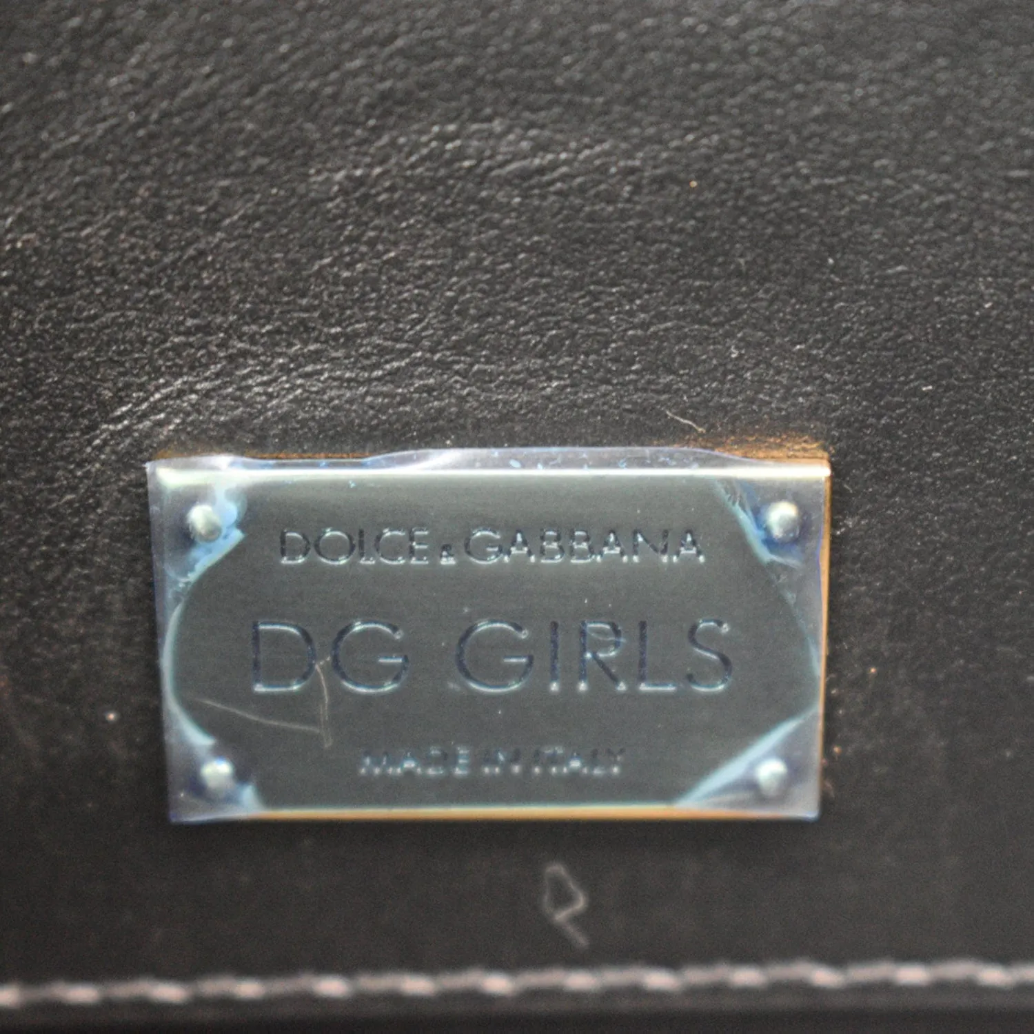 DOLCE & GABBANA DG Girl Leather Crossbody Bag Black