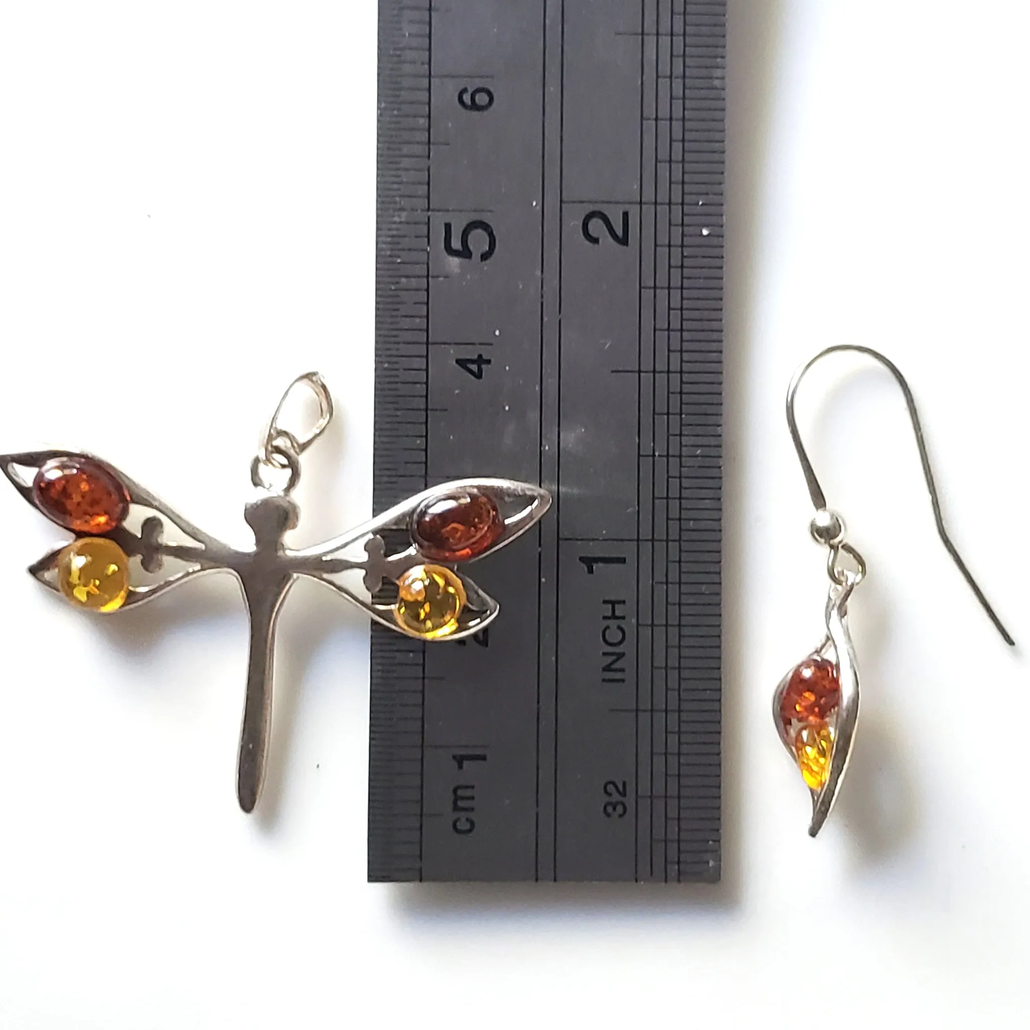 Dragonfly Sterling Silver Jewelry Set