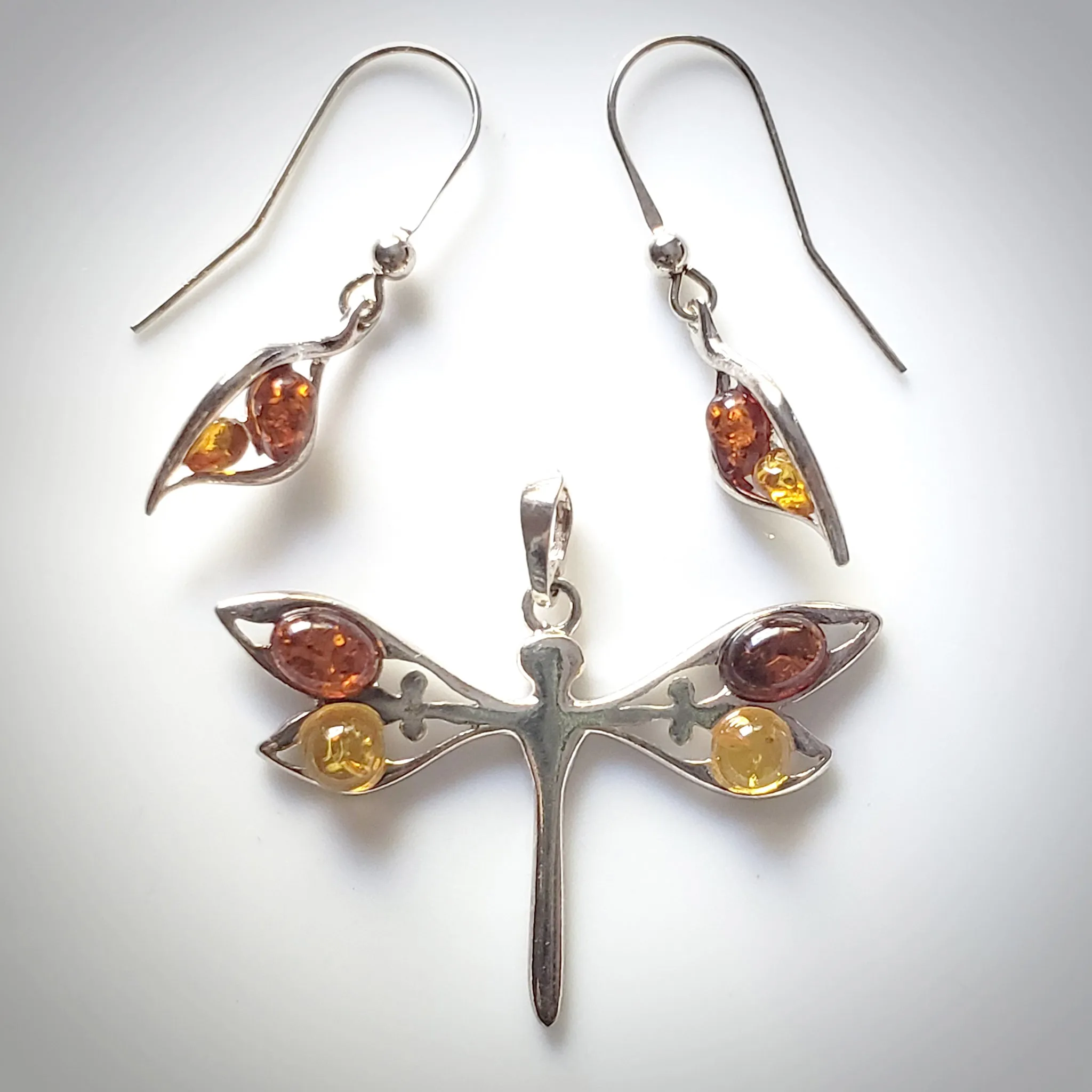Dragonfly Sterling Silver Jewelry Set