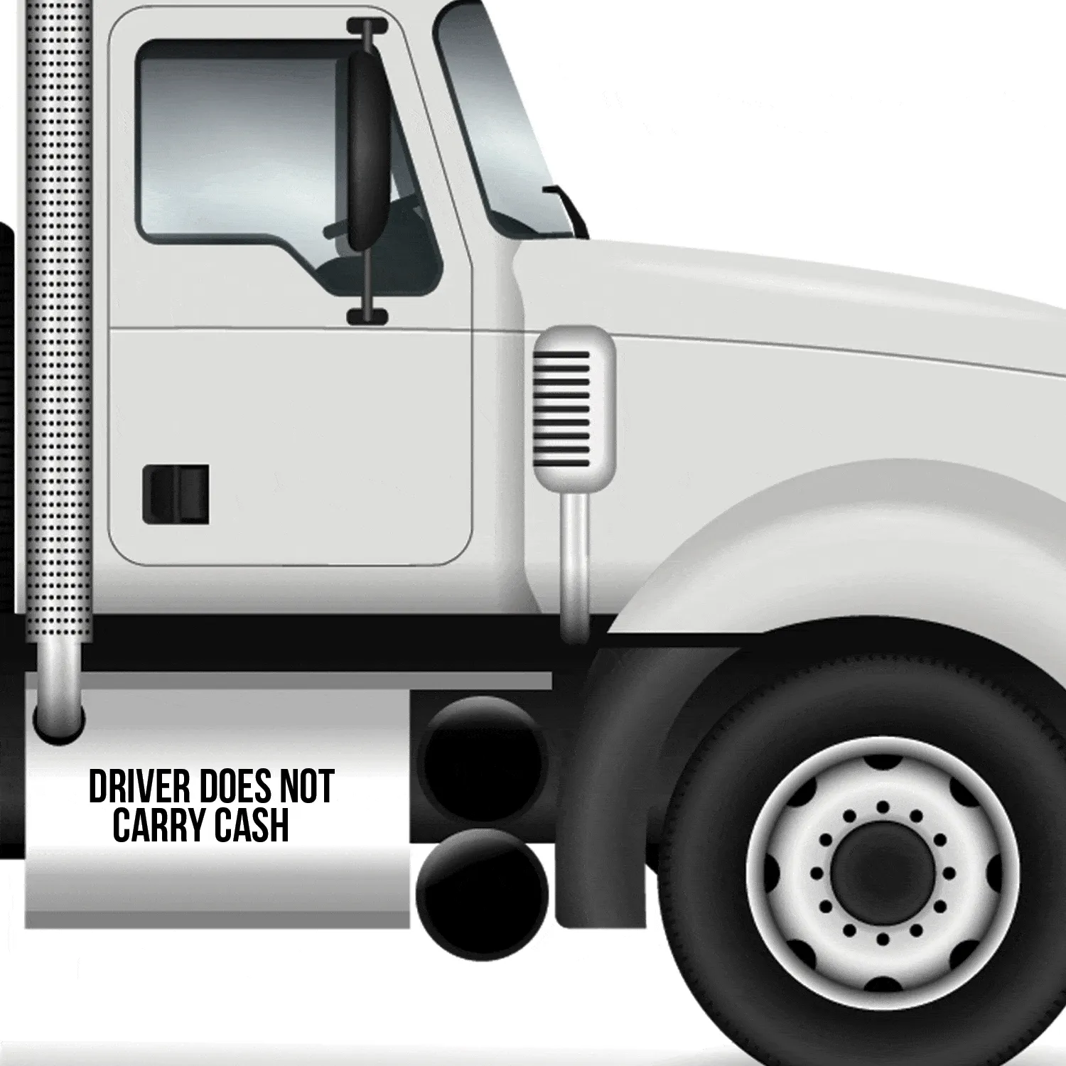 Driver Does Not Carry Cash Decal