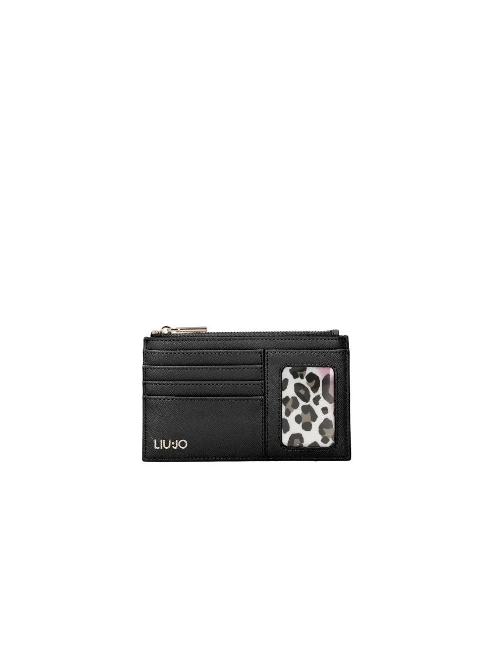 Ecs Card Holder With Zipper - Nero