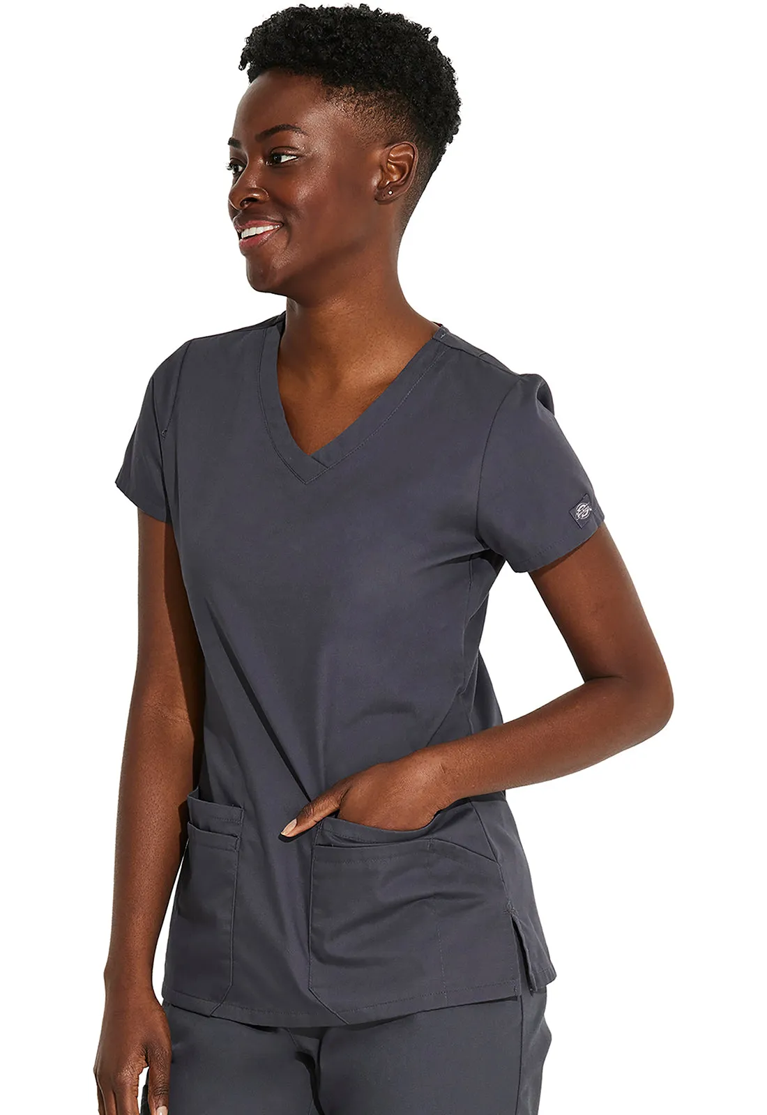 EDS Signature 85906 V-Neck Top Pewter