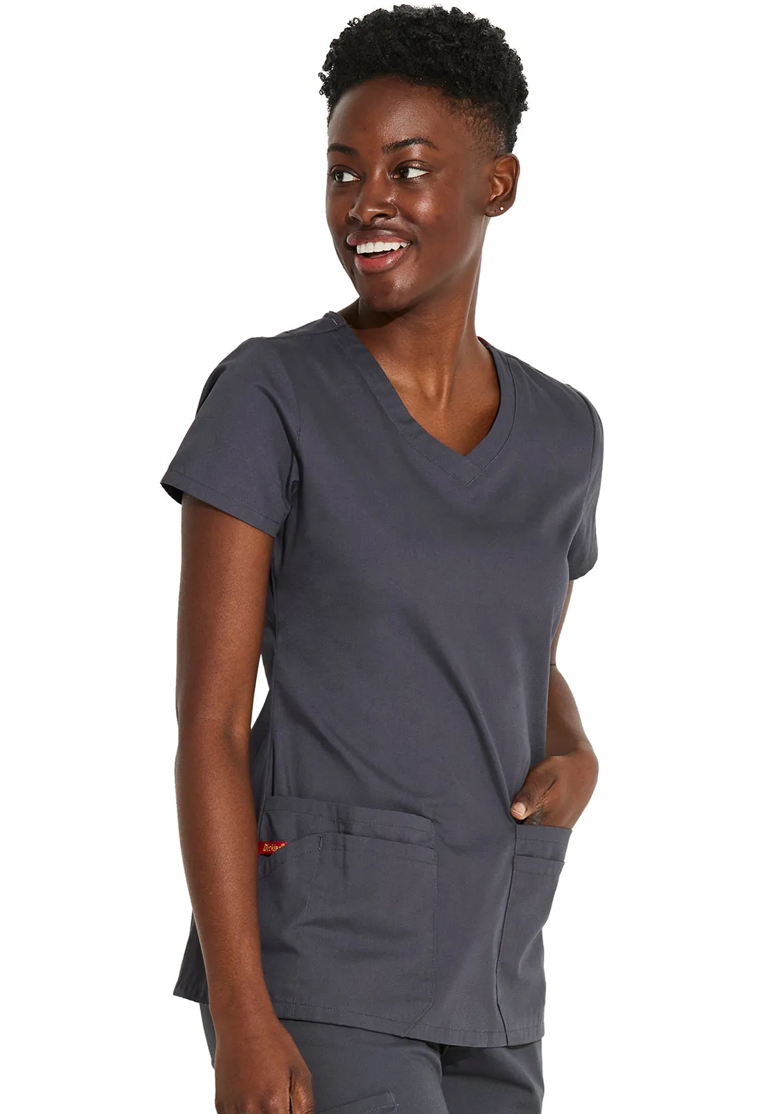 EDS Signature 85906 V-Neck Top Pewter