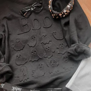 Embossed Boo Sweatshirt