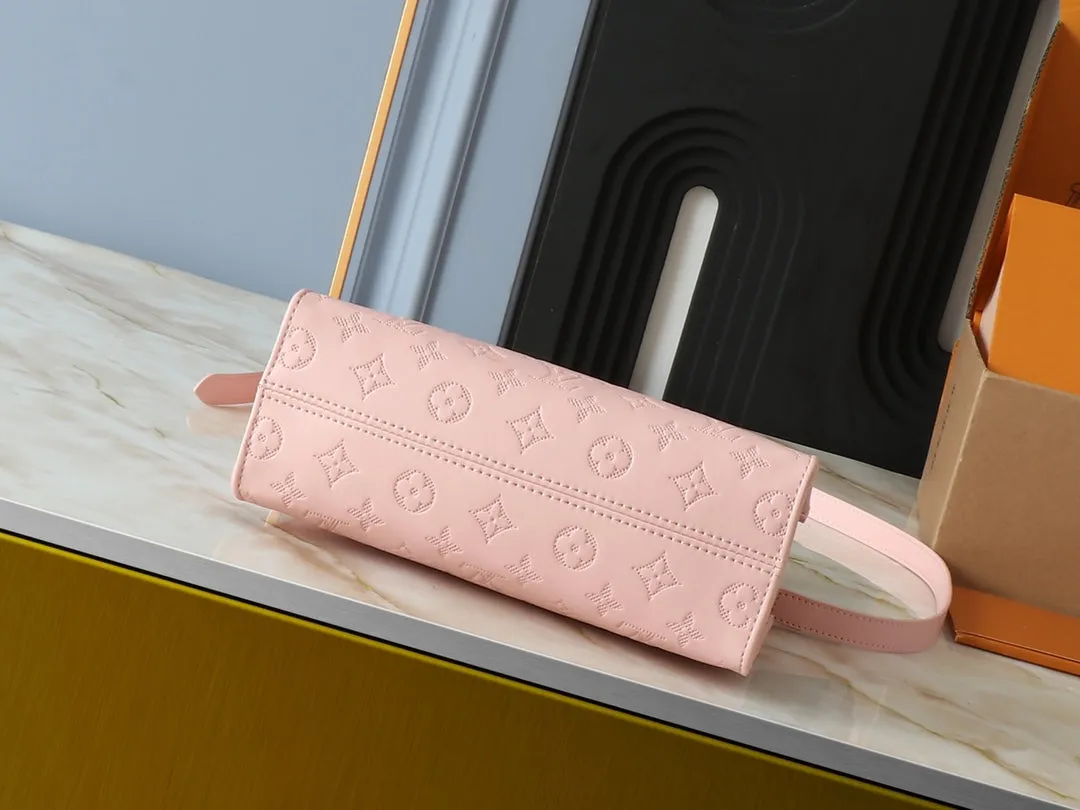 Embossed cowhide handbag