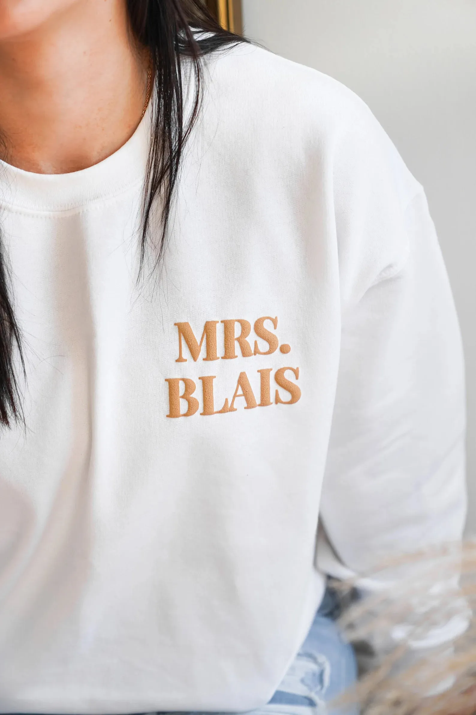 Embossed Engagement Crewneck Sweatshirt