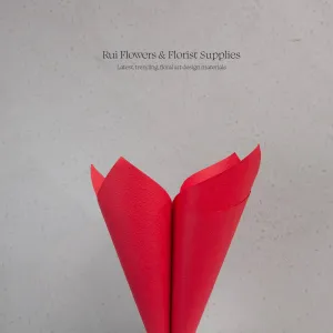 Embossed Flower Wrapping Paper Red Pack 20 (60x60cm)