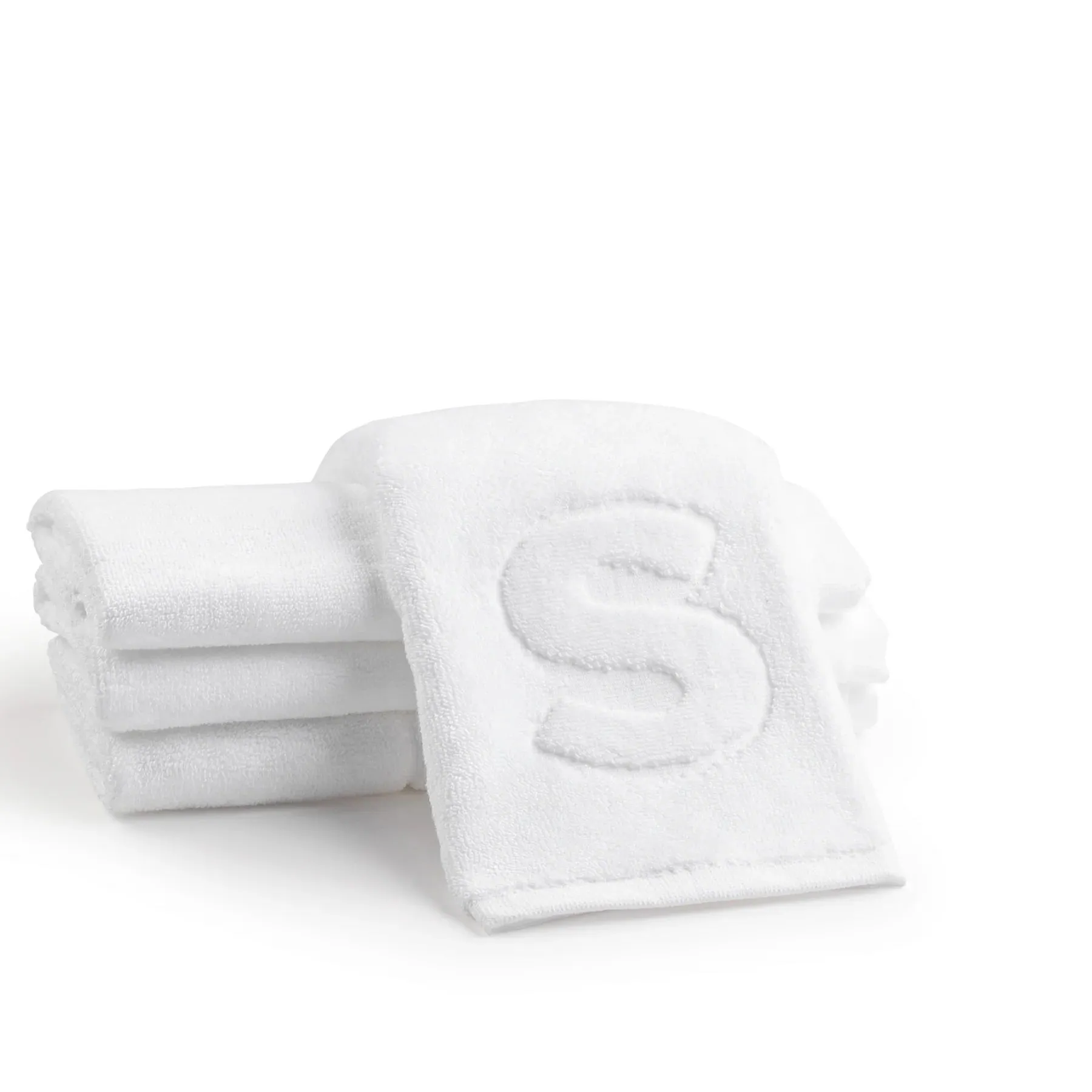 Embossed Initial Finger Towel