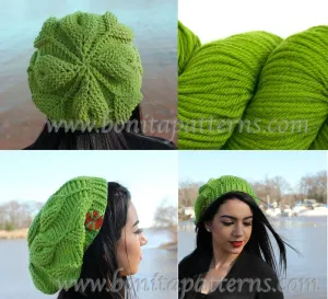 Embossed Leaves Slouch Hat Kit - Primavera