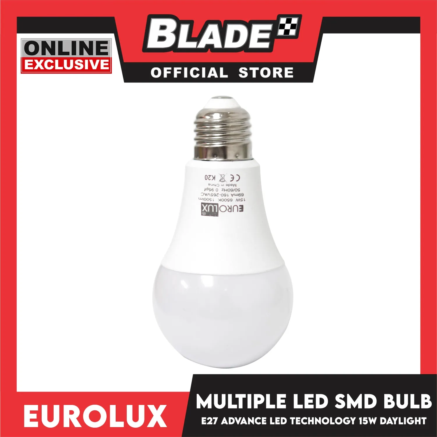 Eurolux LED SMD Bulb E27 15W 6500K Daylight