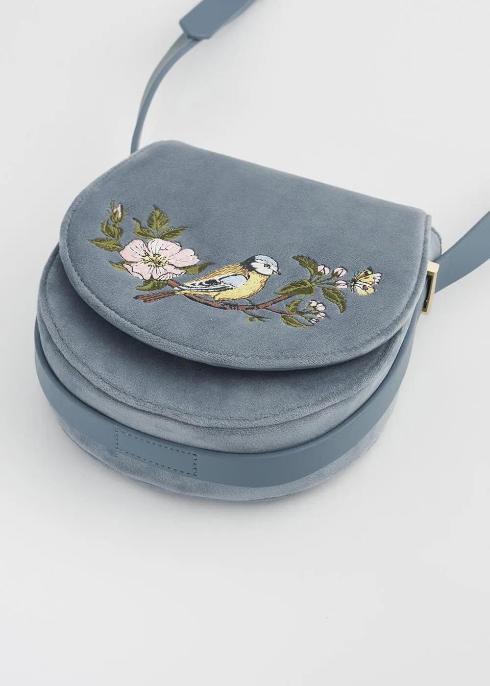 Fable England Blue Tit Saddle Bag Blue