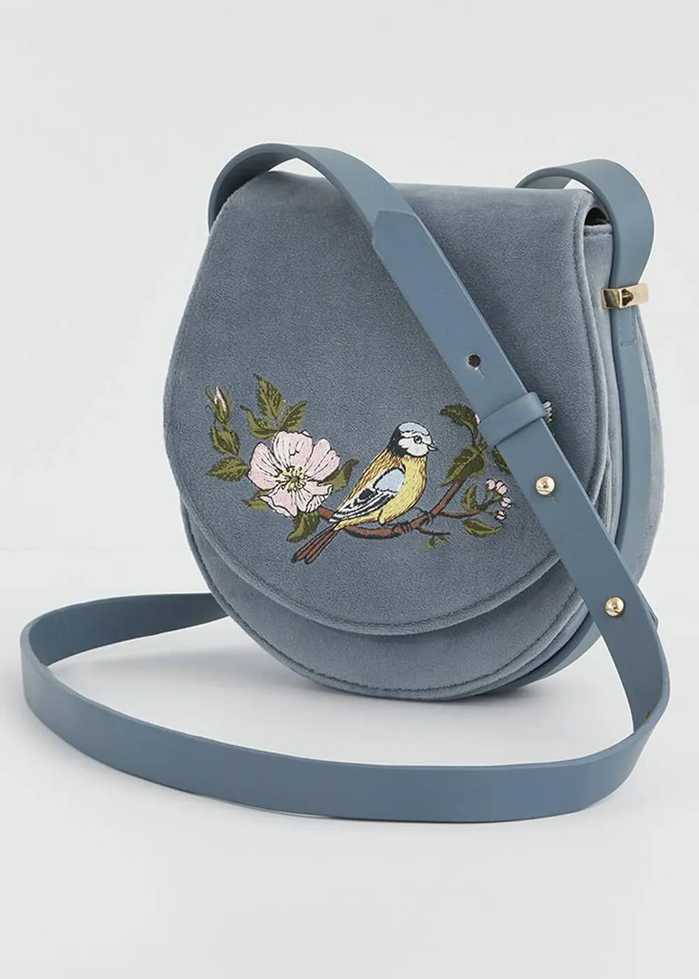 Fable England Blue Tit Saddle Bag Blue