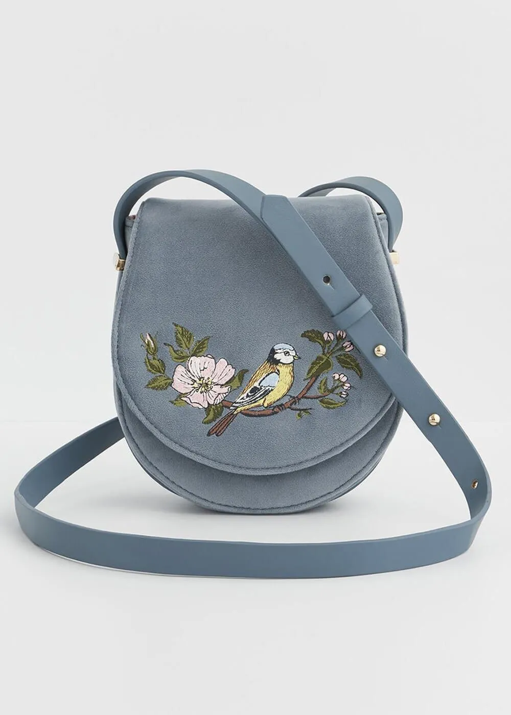 Fable England Blue Tit Saddle Bag Blue