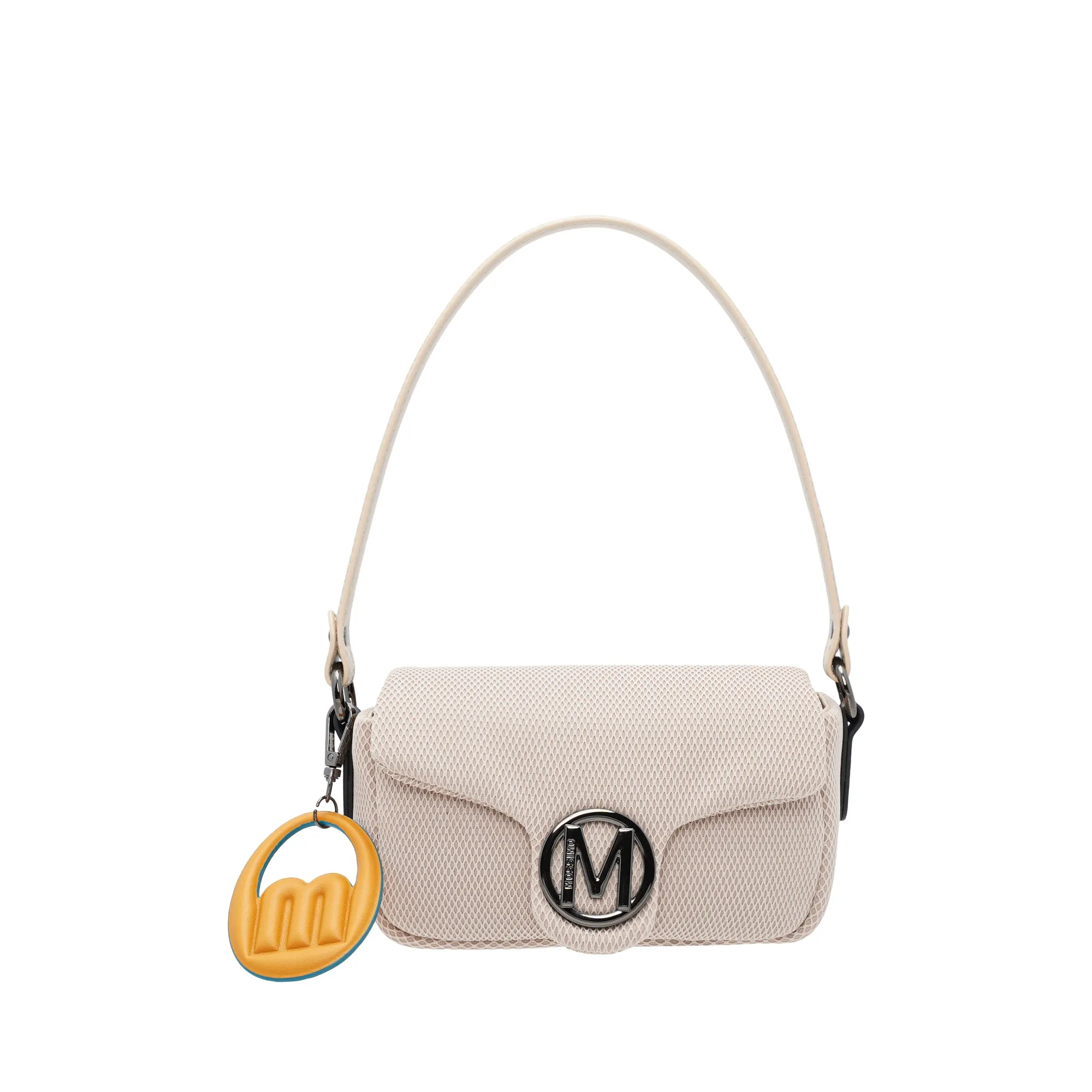 Fabric Netting Front Flap Sling Bag