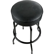 Fender® Embossed Black Logo Barstool, Black/Black, 30"