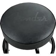 Fender® Embossed Black Logo Barstool, Black/Black, 30"