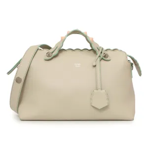 Fendi Grey Vitello Dolce Studded Medium By The Way