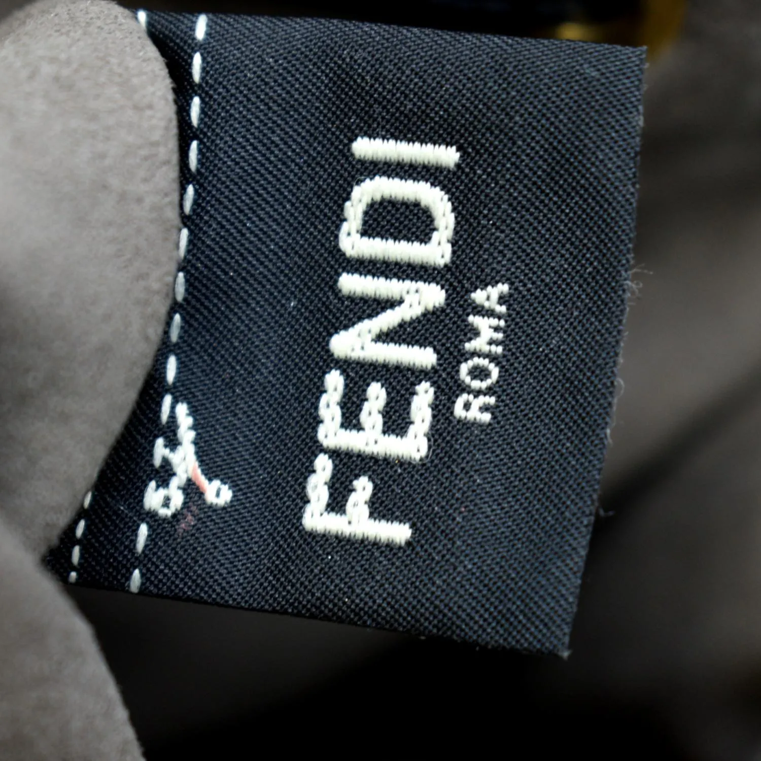 FENDI Mon Tresor Drawstring FF Leather Bucket Bag Black