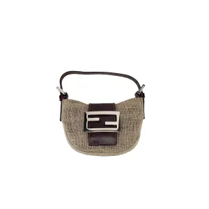 Fendi Tan Jute Croissant Bag