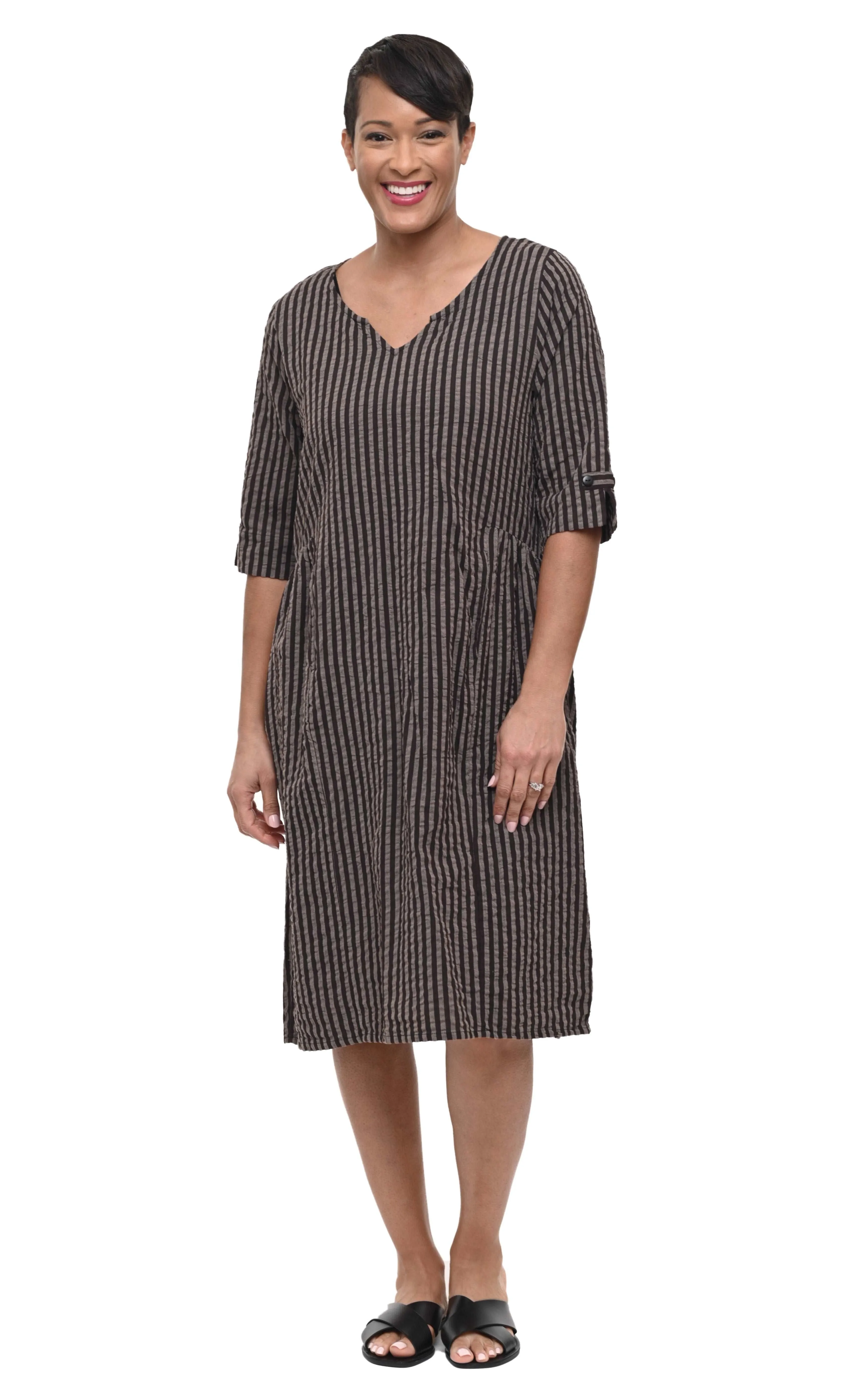 FINAL SALE CV243 Maxine Dress in Wallace Stripe*