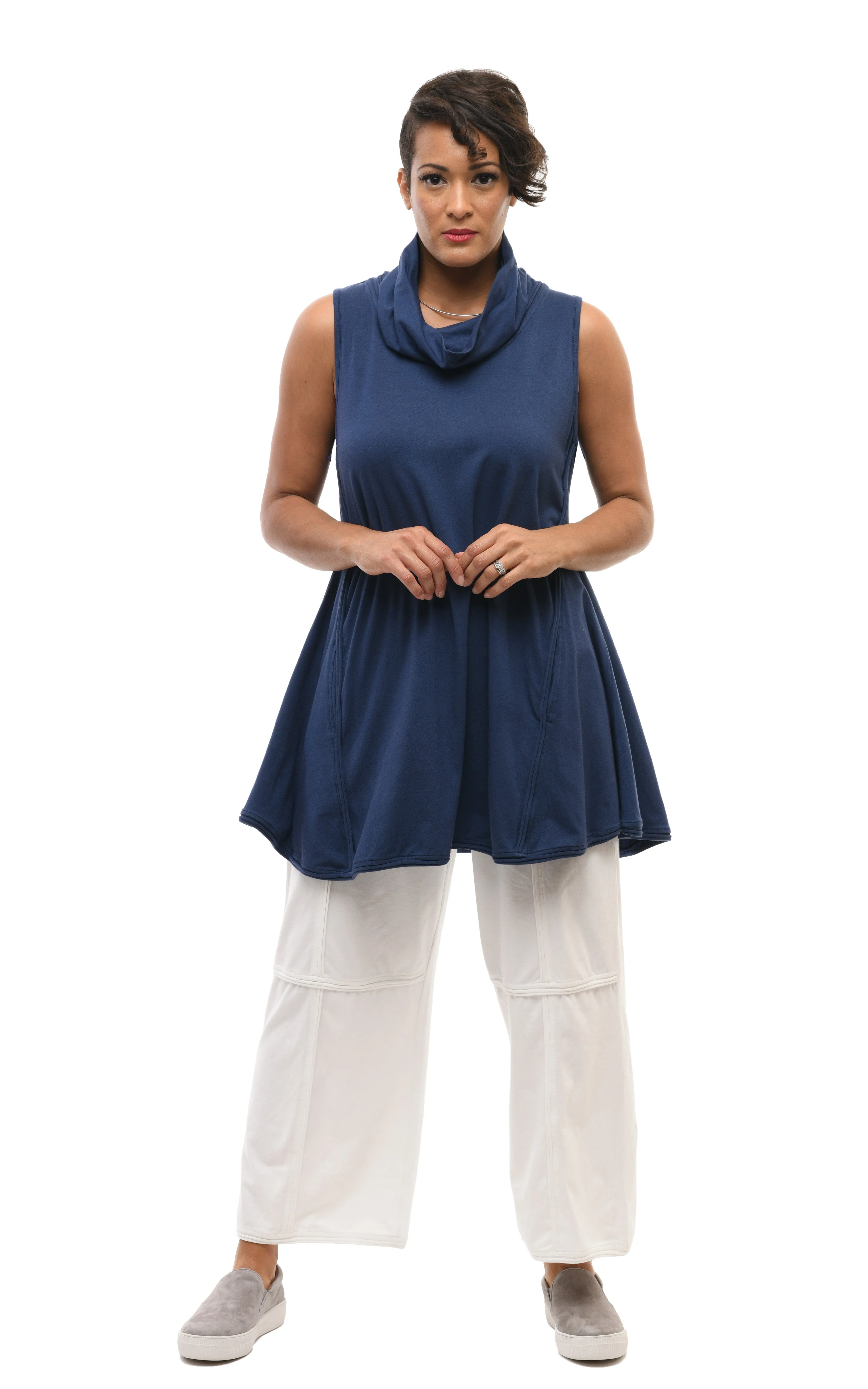 FINAL SALE SDM328 Laila Lounge Pant in Cream Cotton by Snapdragon & Twig (Modal)