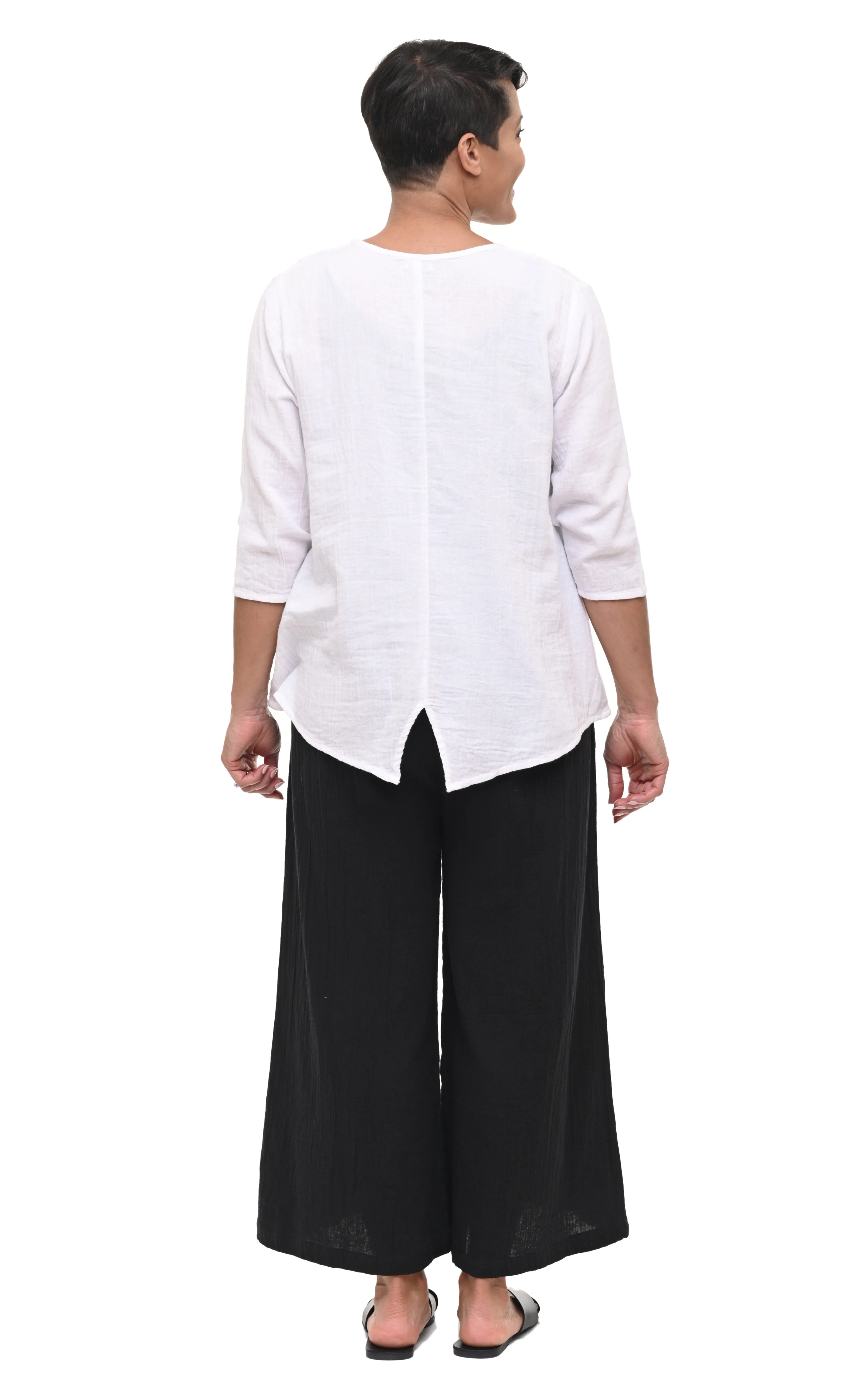 FINAL SALE VCG18 Carly Pullover Top in White*