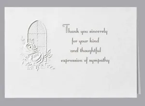 Floral Window Acknowledgment Standard Print Embossed Panel- ST127-AK