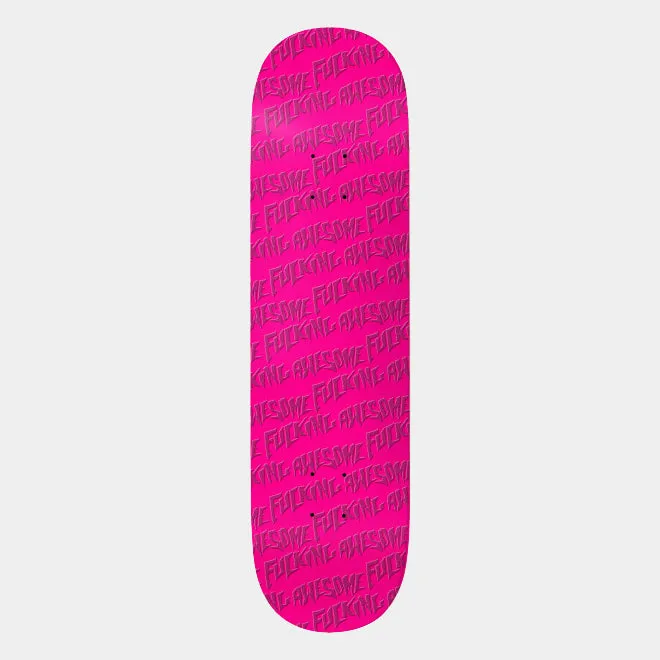 FUCKING AWESOME PINK STAMP EMBOSSED DECK - SHAPE 2