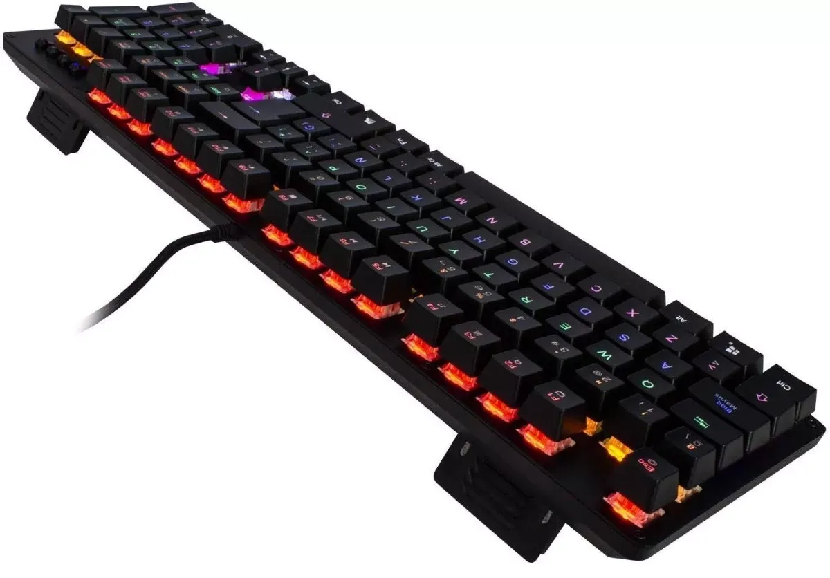 Game Factor Kbg400 Teclado Mecanico , Rainbow, Switch Blue, Usb, Negro