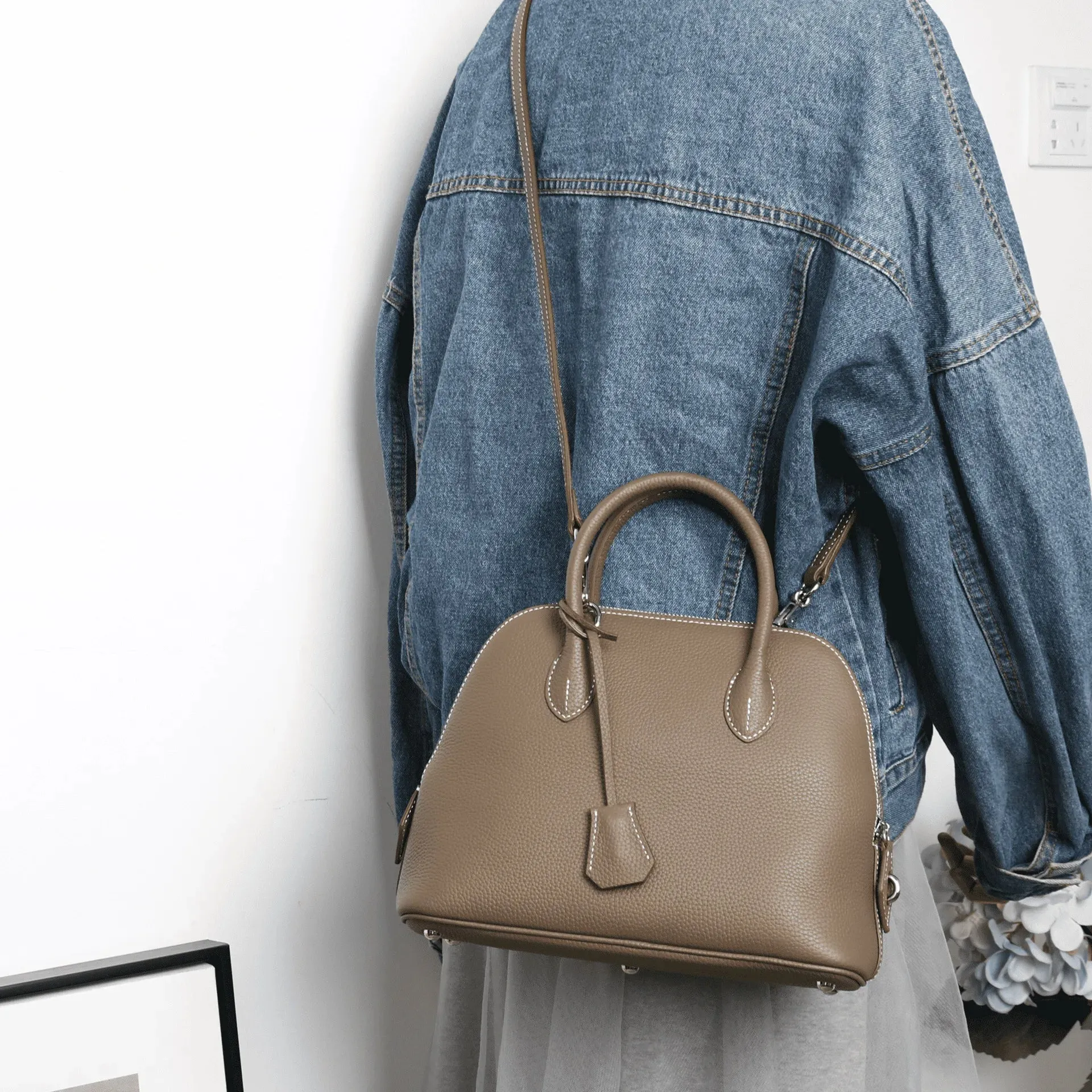 Genuine Leather Cowhide Design Handbags