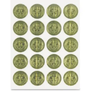 Geographics Gold Embossed Seals