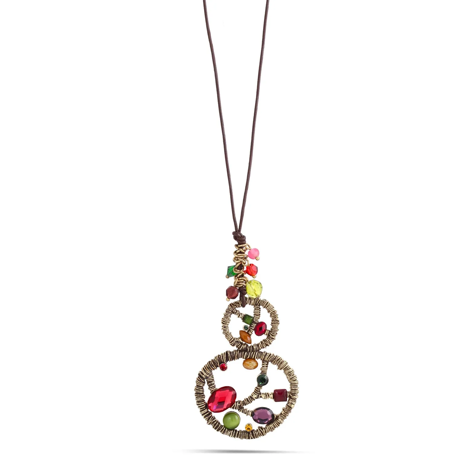 GOLD MULTICOLOR  NECKLACES #217MT1301 (1C3/1A14)