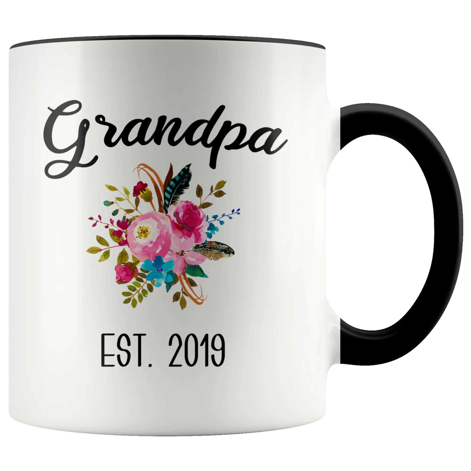 Grandpa to be Mug Gifts for New Grandpas Est 2019 Pregnancy Announcement for Grandparents Reveal to Grandparents