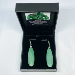 Green Aventurine Long Drop Earrings