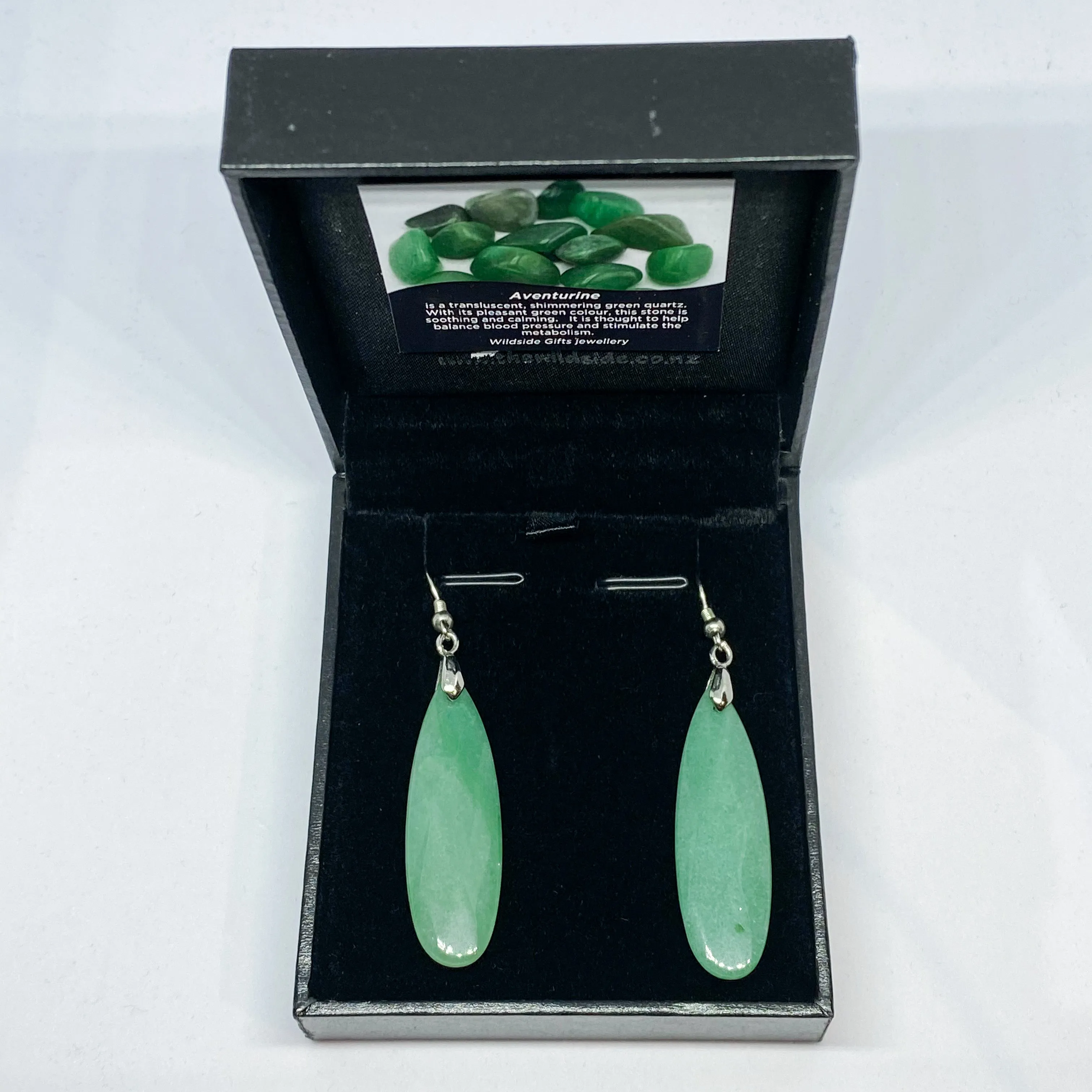 Green Aventurine Long Drop Earrings
