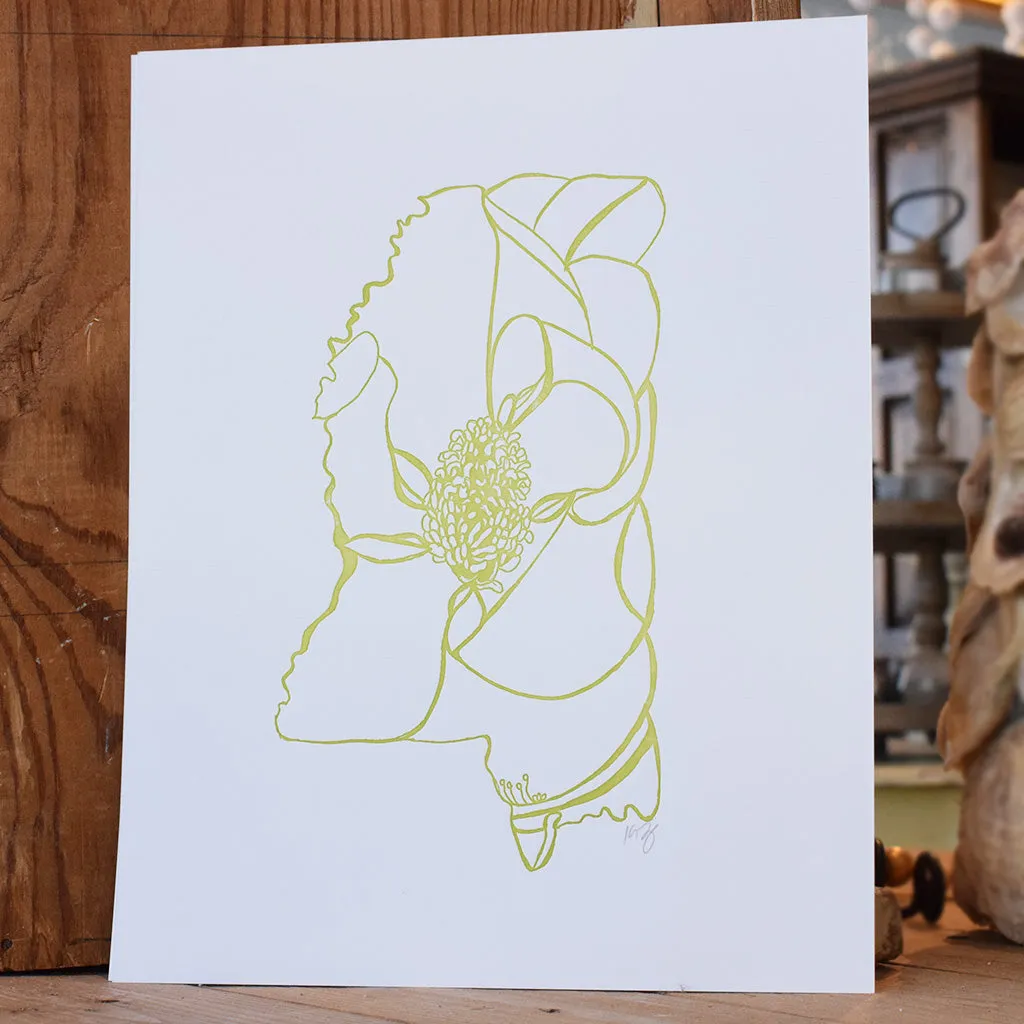 Green Mississippi Print