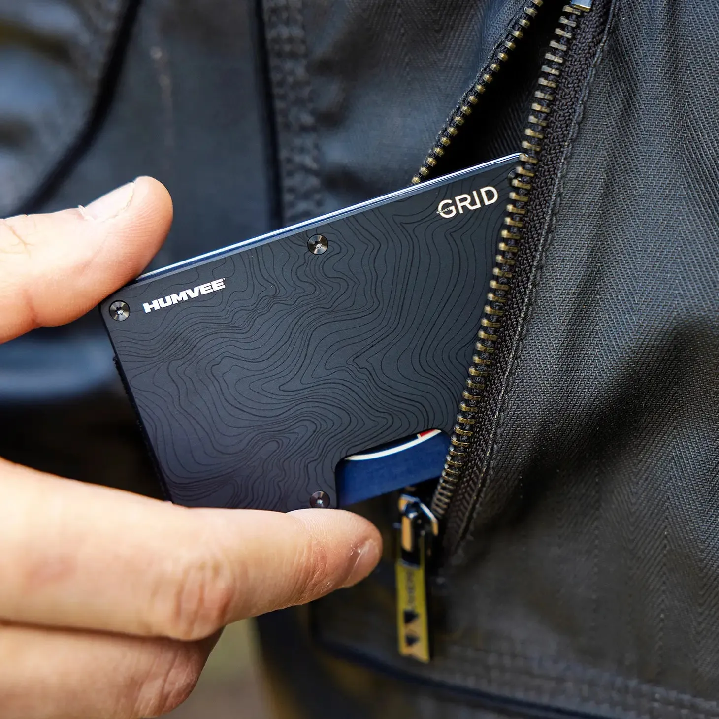 GRID Wallet - Black HUMVEE Edition Aluminum Wallet