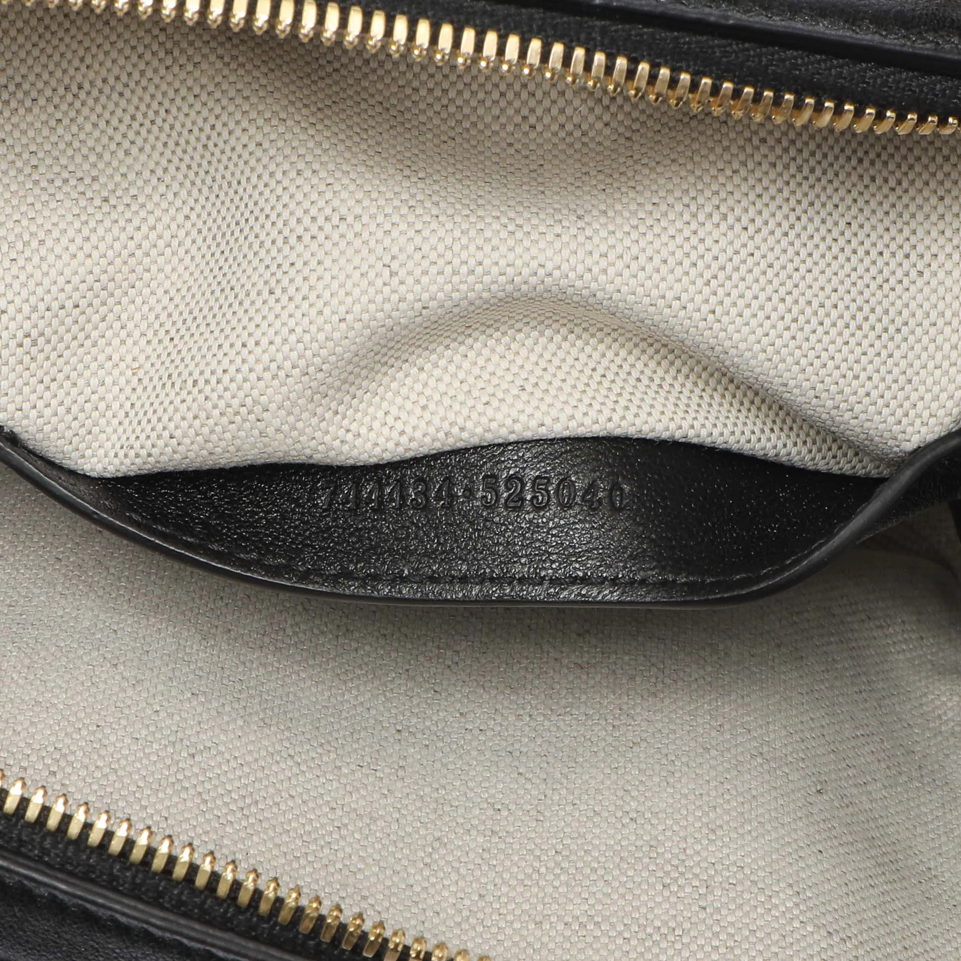 Gucci Black Calfskin Diagonal Stitched Blondie Top Handle