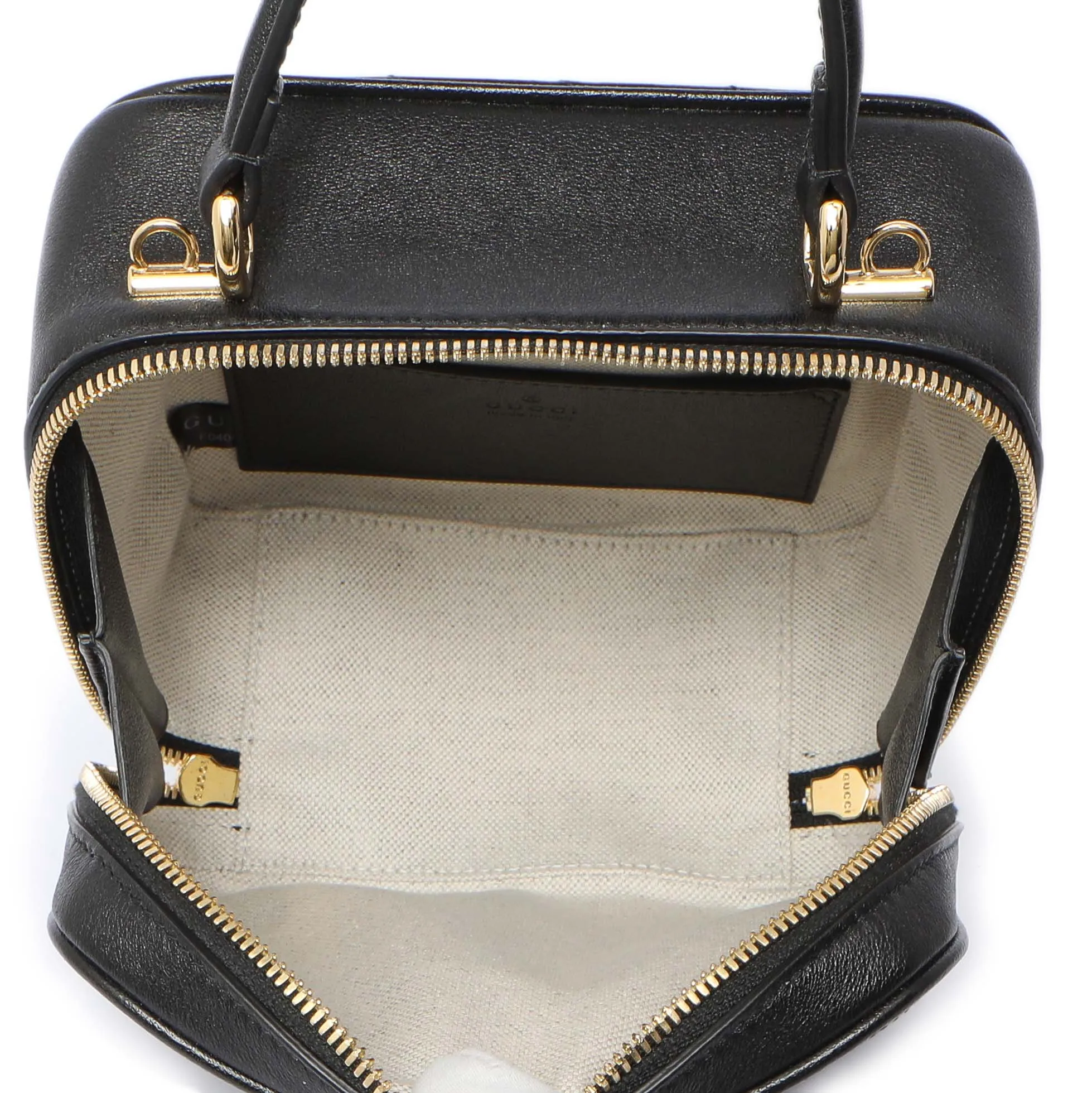 Gucci Black Calfskin Diagonal Stitched Blondie Top Handle