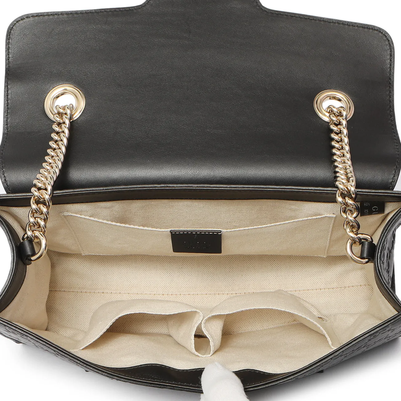 Gucci Black Microguccissima Medium Emily Chain Shoulder Bag