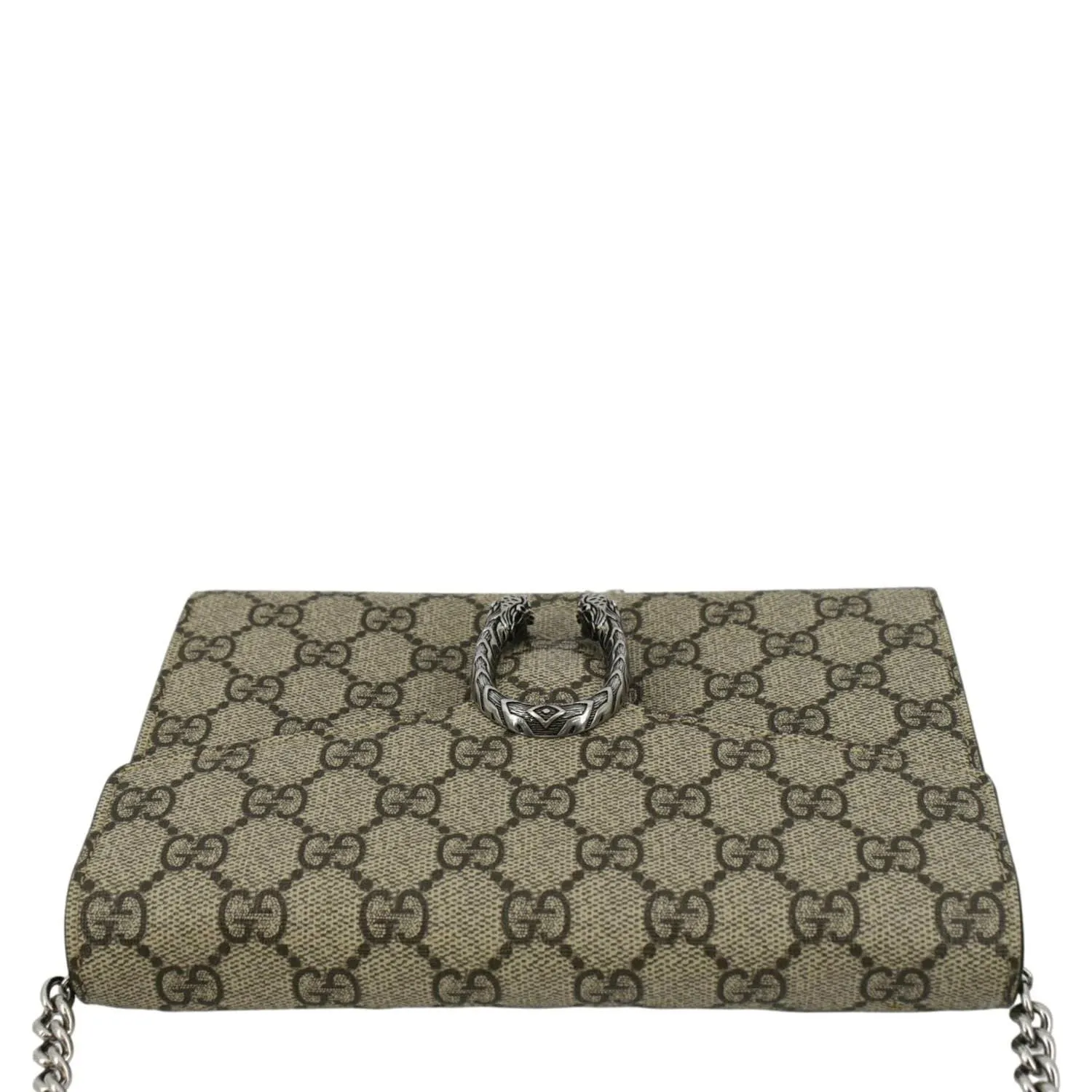 GUCCI Dionysus GG Supreme Crossbody Chain Wallet Beige 401231