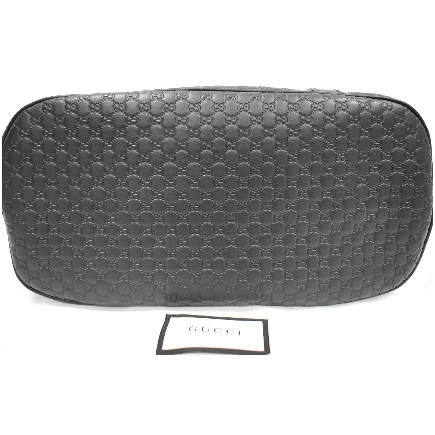 GUCCI Dome Medium Microguccissima Leather Shoulder Bag Black 449663