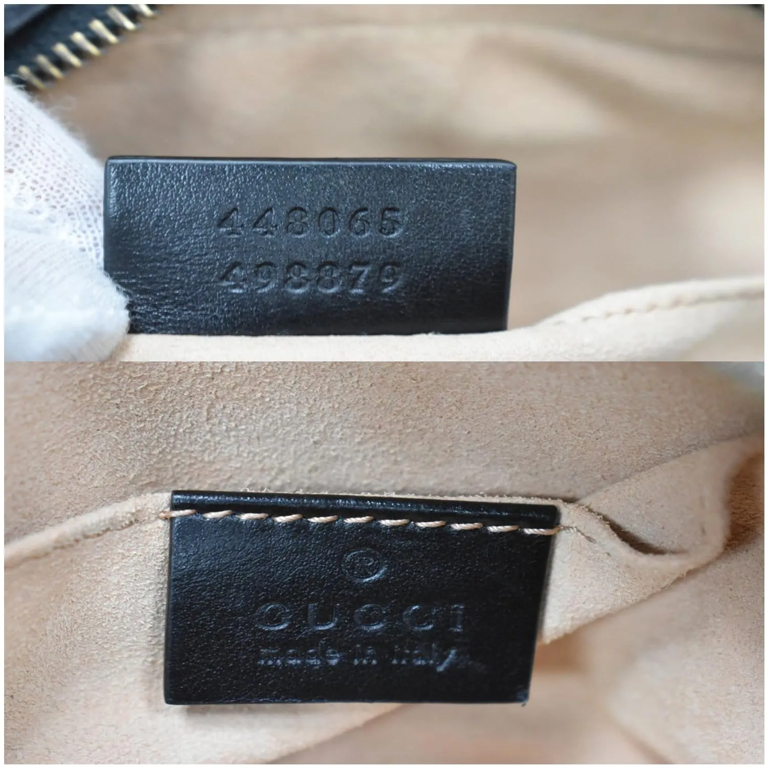 GUCCI GG Marmont Matelasse Mini Leather Crossbody Bag Black 448065