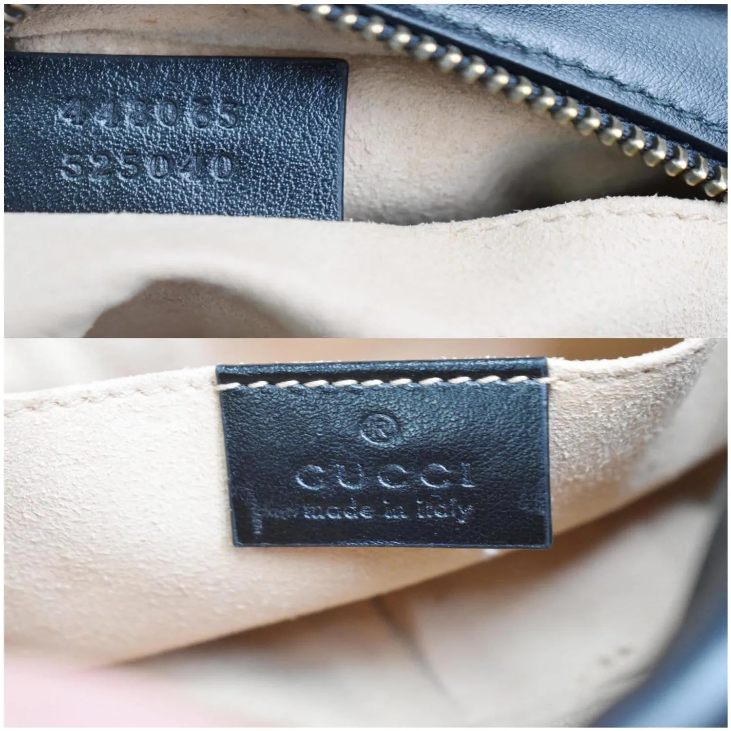 GUCCI GG Marmont Matelasse Mini Leather Crossbody Bag Black 448065