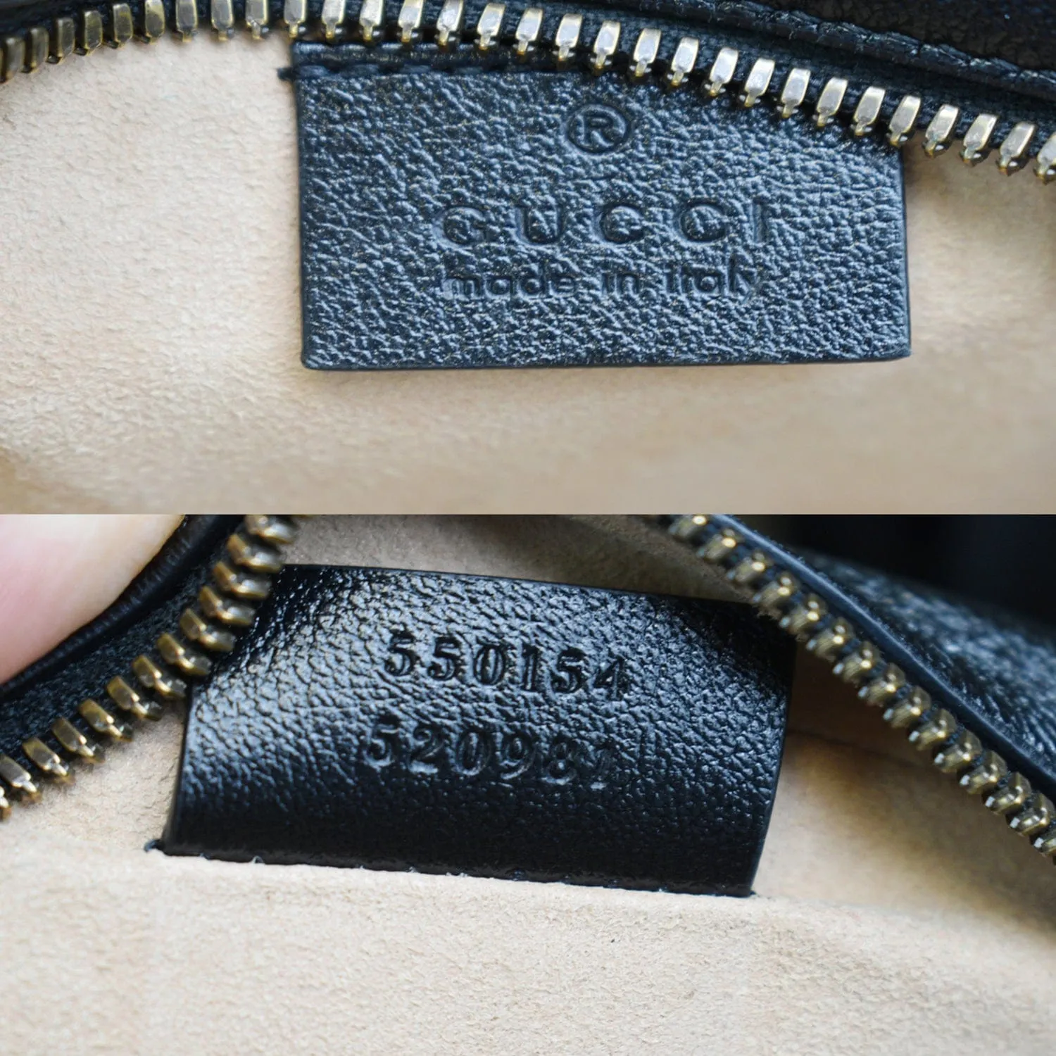 GUCCI GG Marmont Mini Round Leather Crossbody Bag Black 550154
