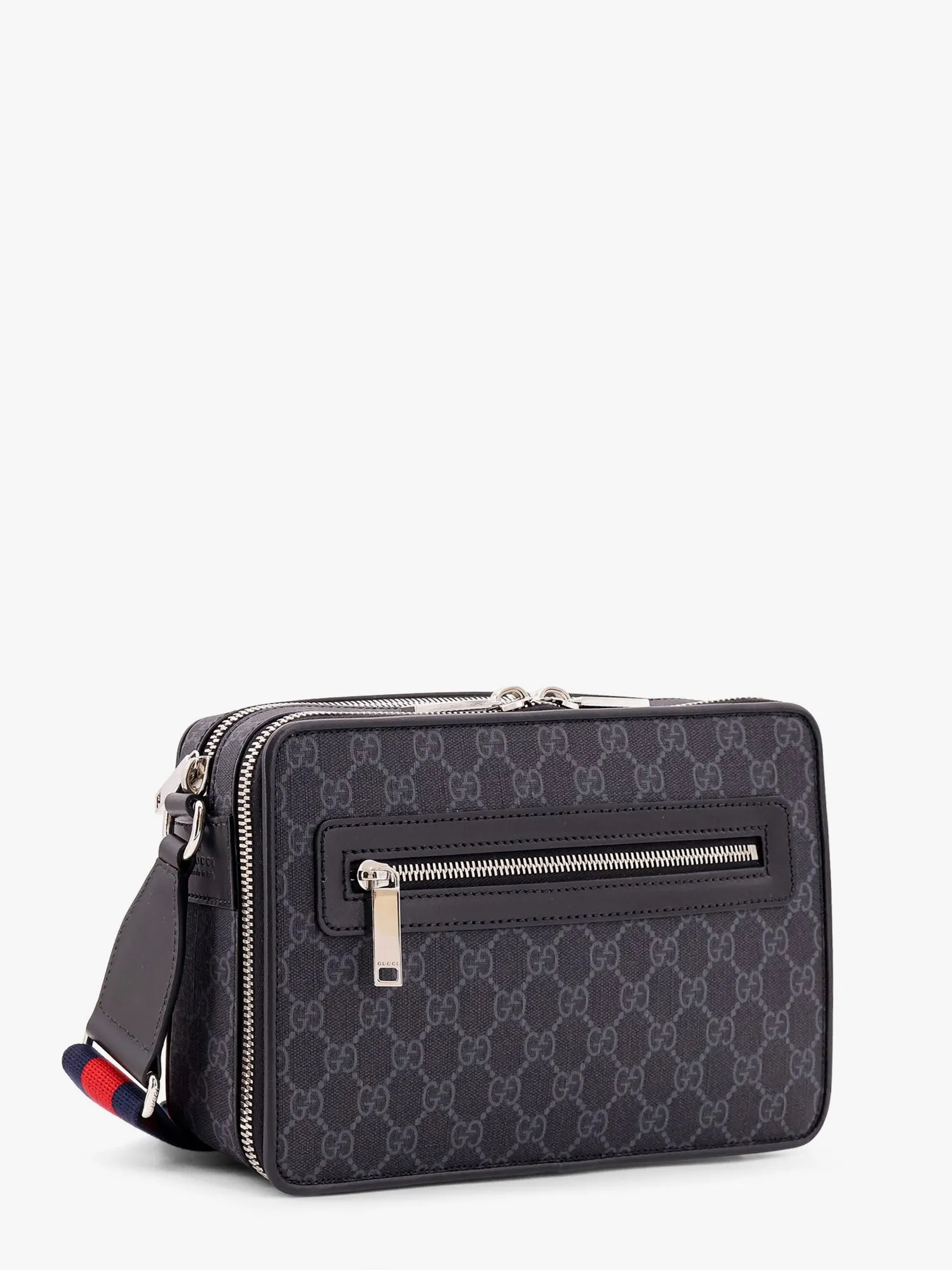Gucci Gg Supreme Fabric And Leather Shoulder Bag