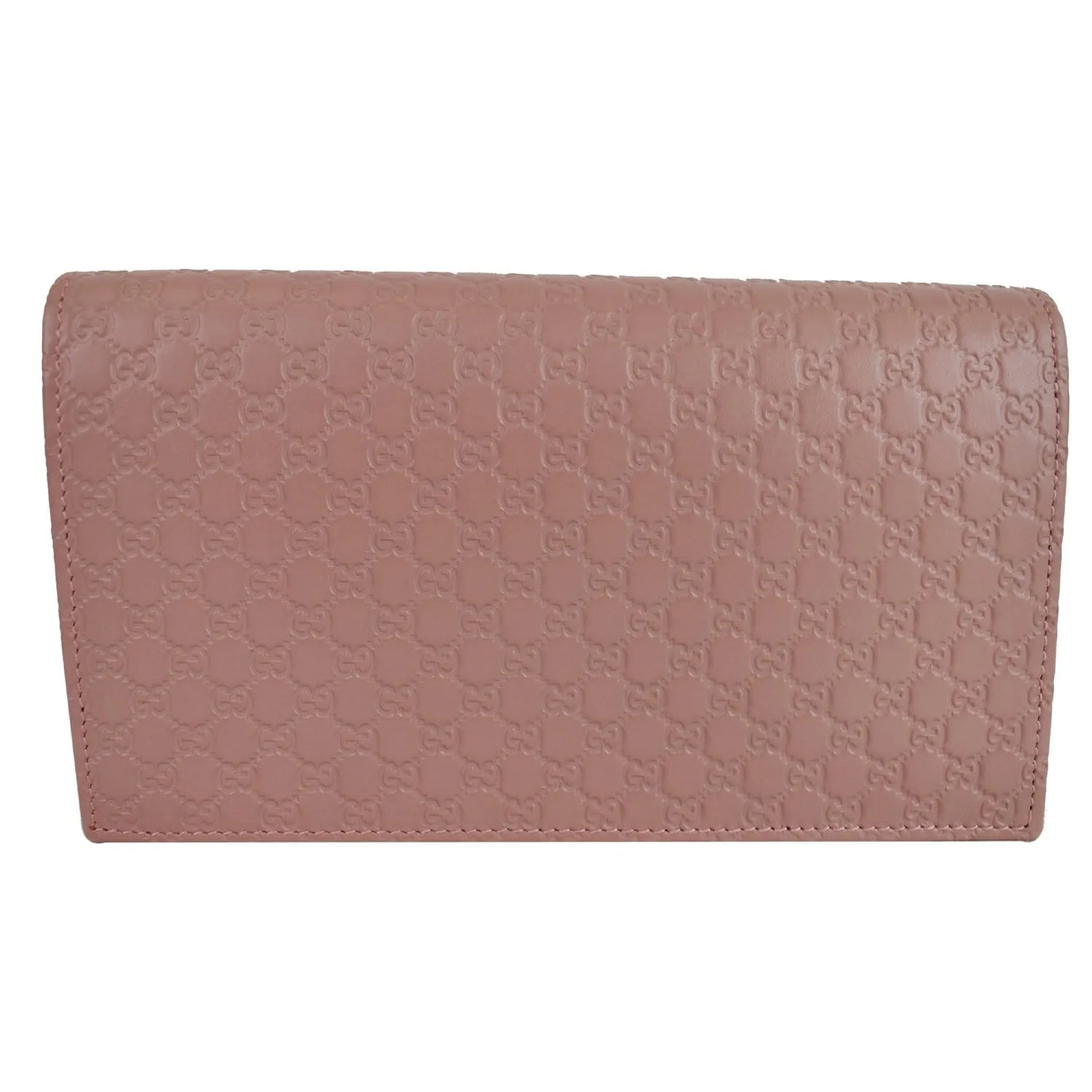 GUCCI Micro GG Guccissima Leather Crossbody Wallet Pink 466507