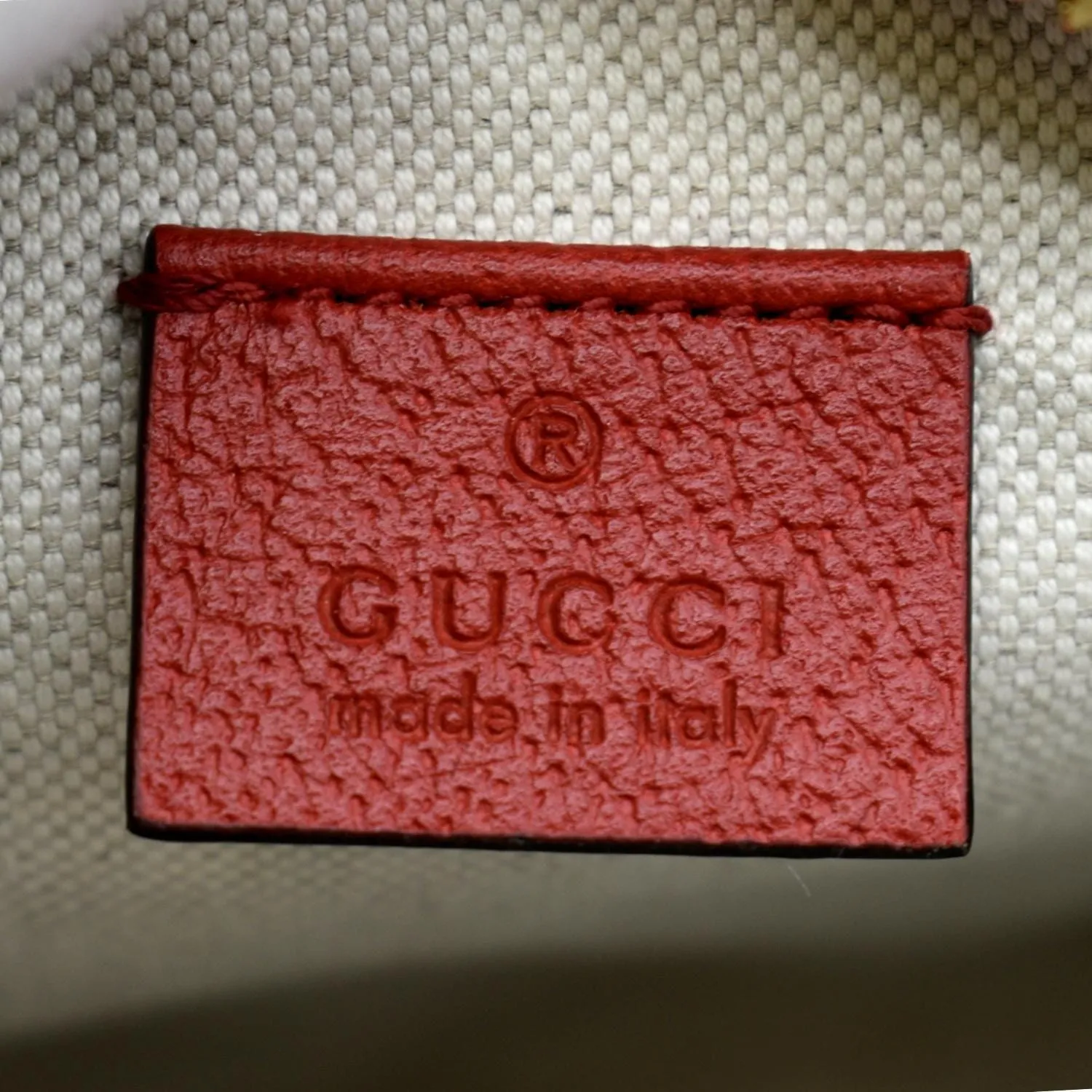 GUCCI Ophidia Apple Round GG Supreme Monogram Canvas Crossbody Bag Red 625216